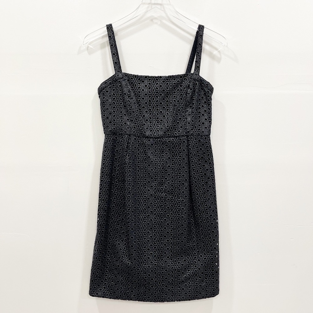 Cynthia Steffe Eyelet Metallic Shift Dress Cotton